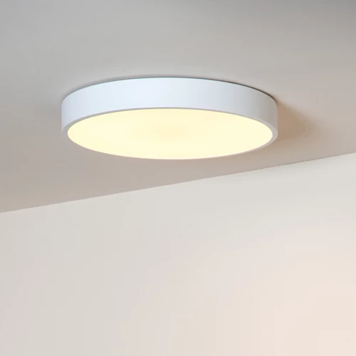 Lucide UNAR - Plafonnier - Ø 39,5 cm - LED 3 StepDim - 1x24W 2700K - Blanc - ambiance 1